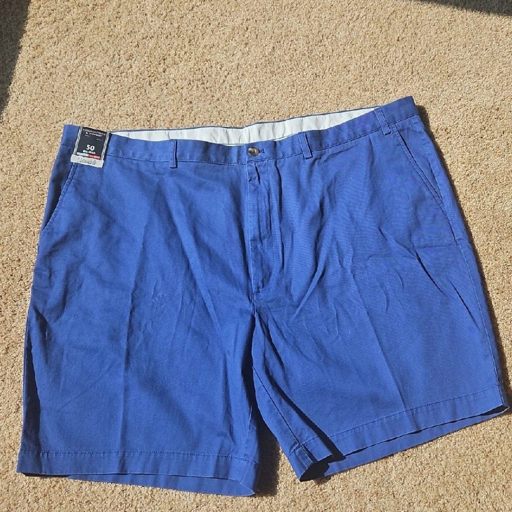 Roundtree & Yorke Blue Flat Front Shorts